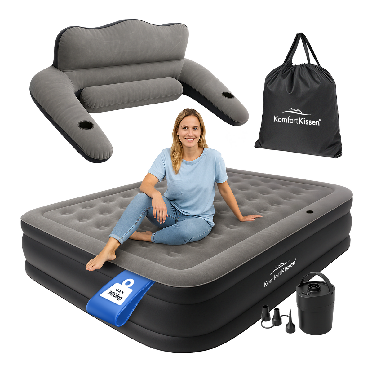 Matelas pneumatique premium 3-en-1