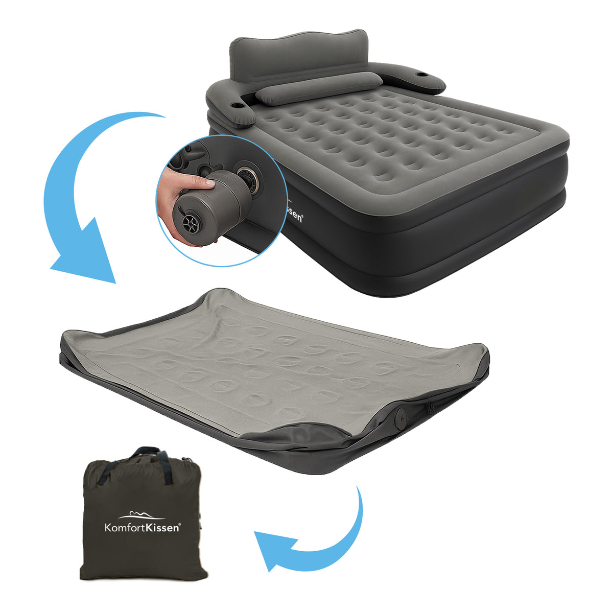Matelas pneumatique premium 3-en-1