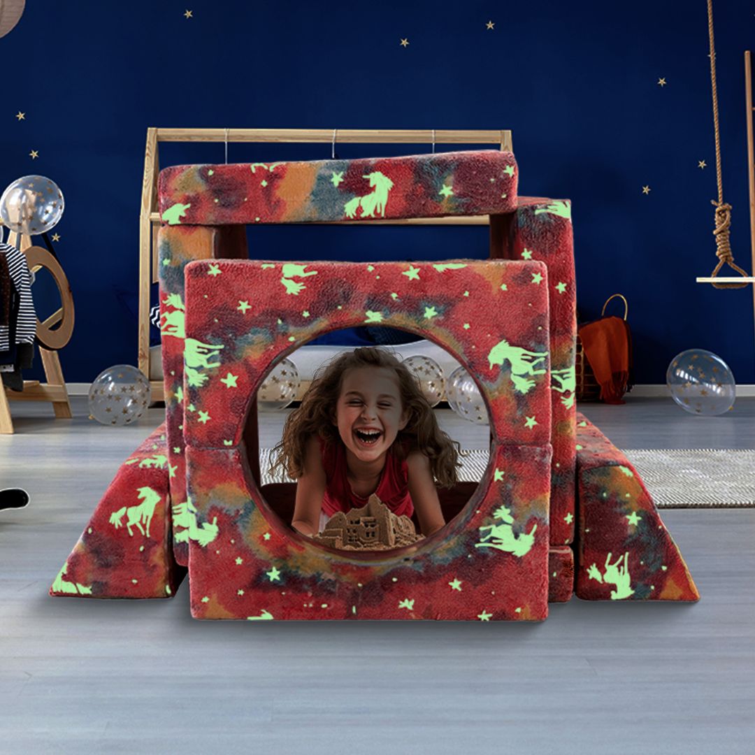 Canapé de jeu pour enfants - Ensemble de 10 pièces pour la zone de sommeil et de jeu - KomfortKissen.de