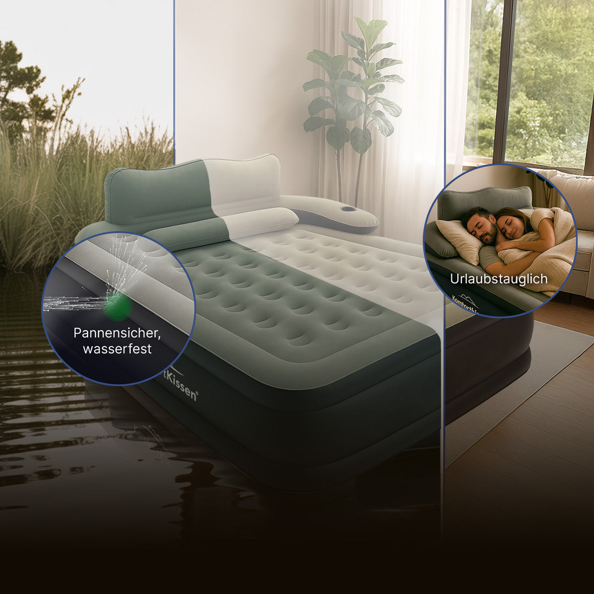 Matelas pneumatique premium 3-en-1