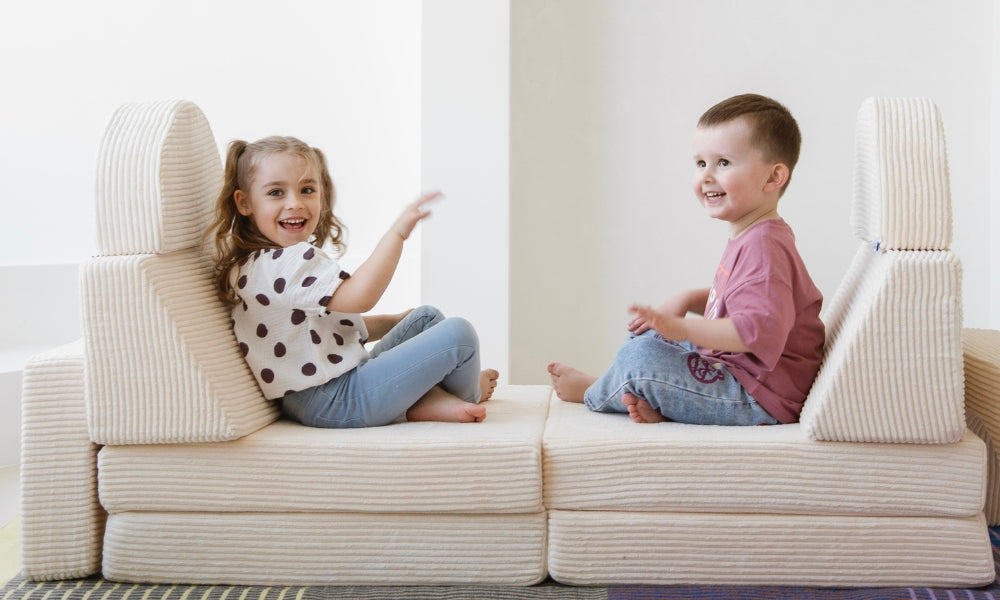 Canapé de jeu pour enfants - Ensemble de 10 pièces pour la zone de sommeil et de jeu - KomfortKissen.de