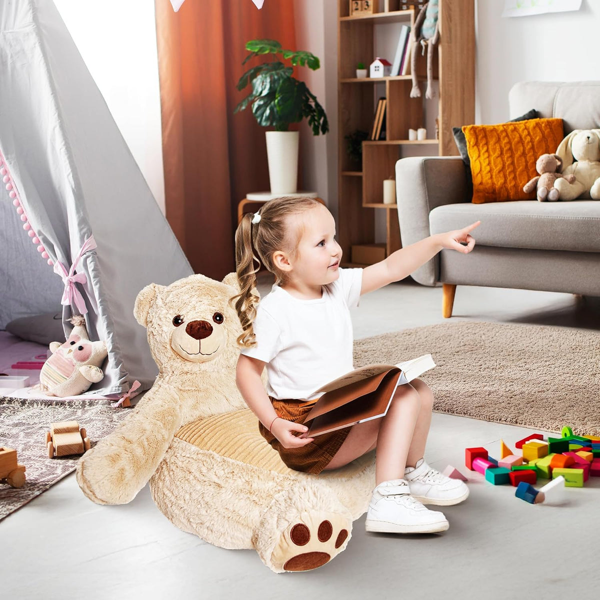 Chaise en peluche