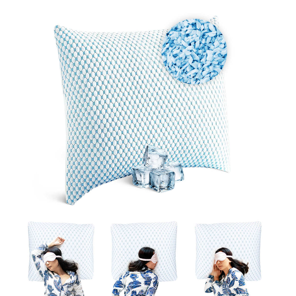 Wolkenkissen - oreiller en mousse à mémoire de forme à hauteur réglable