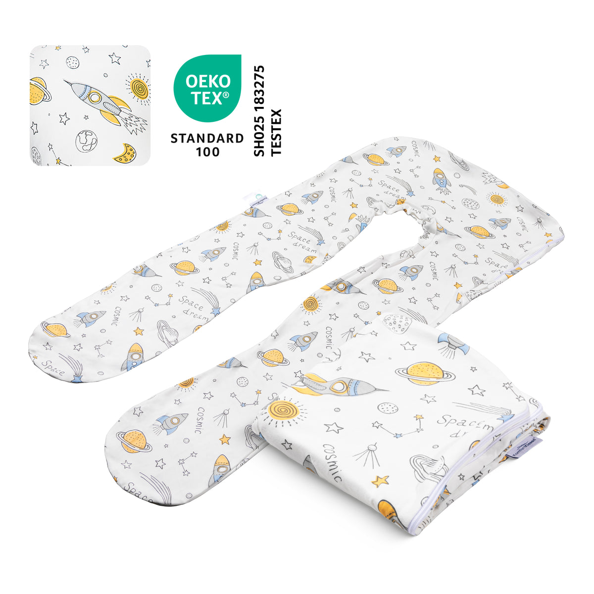 Housse de rechange pour oreiller enfant - Coton (Planète)