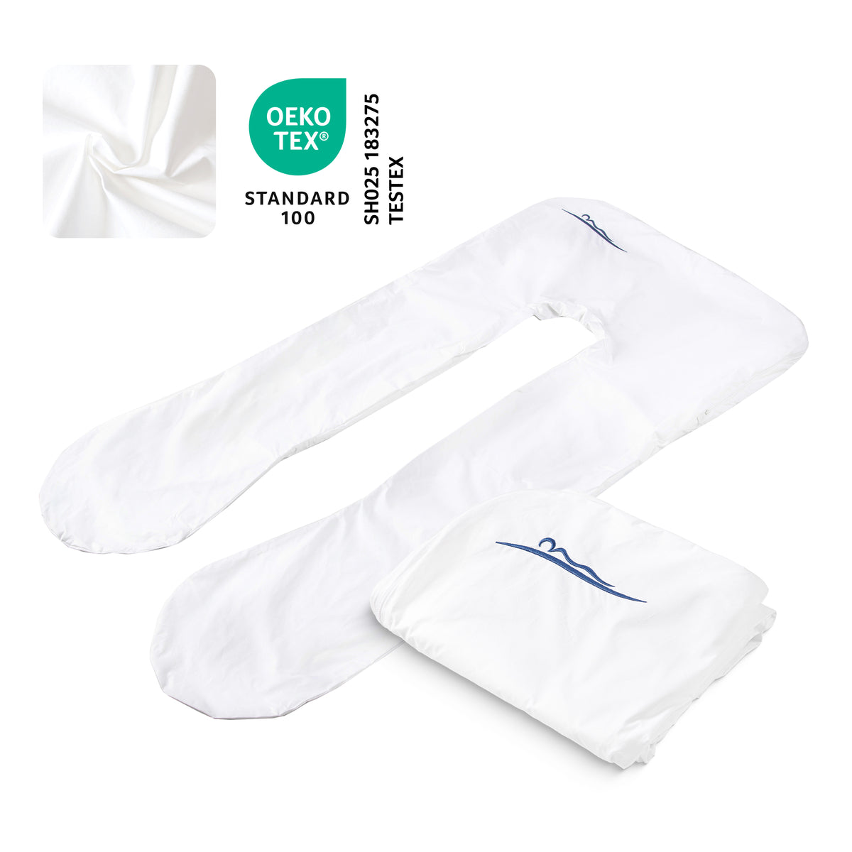 Housse de rechange pour oreiller enfant - Coton (Blanc)