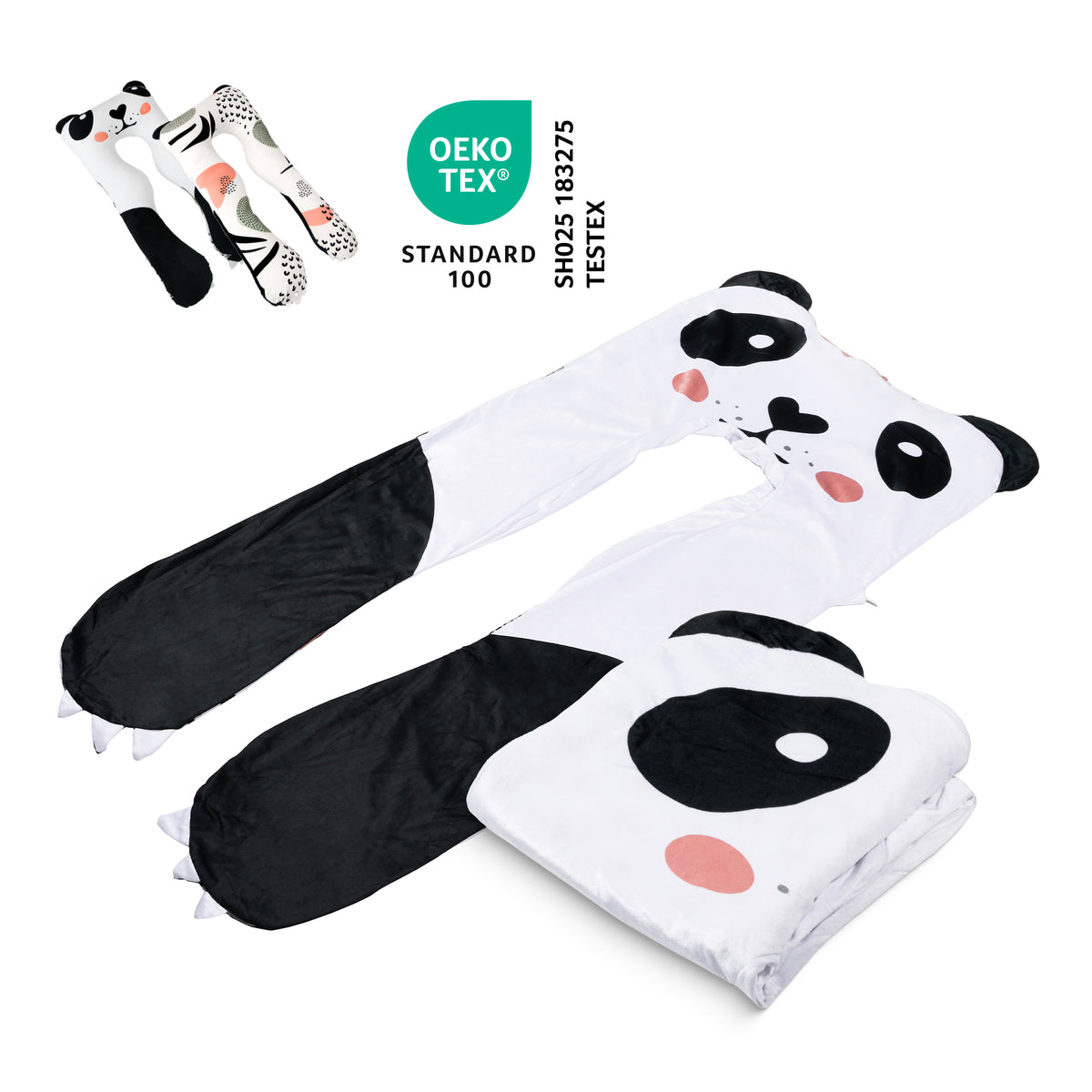 Housse de rechange pour oreiller enfant - Micro-peluche (Panda)