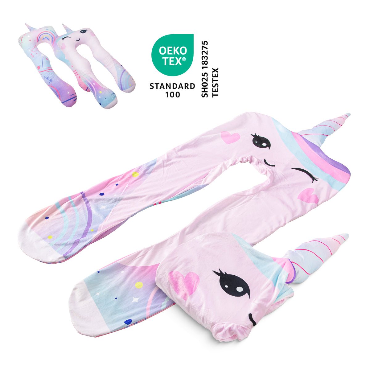 Housse de rechange pour oreiller enfant - Micro-peluche (Licorne)