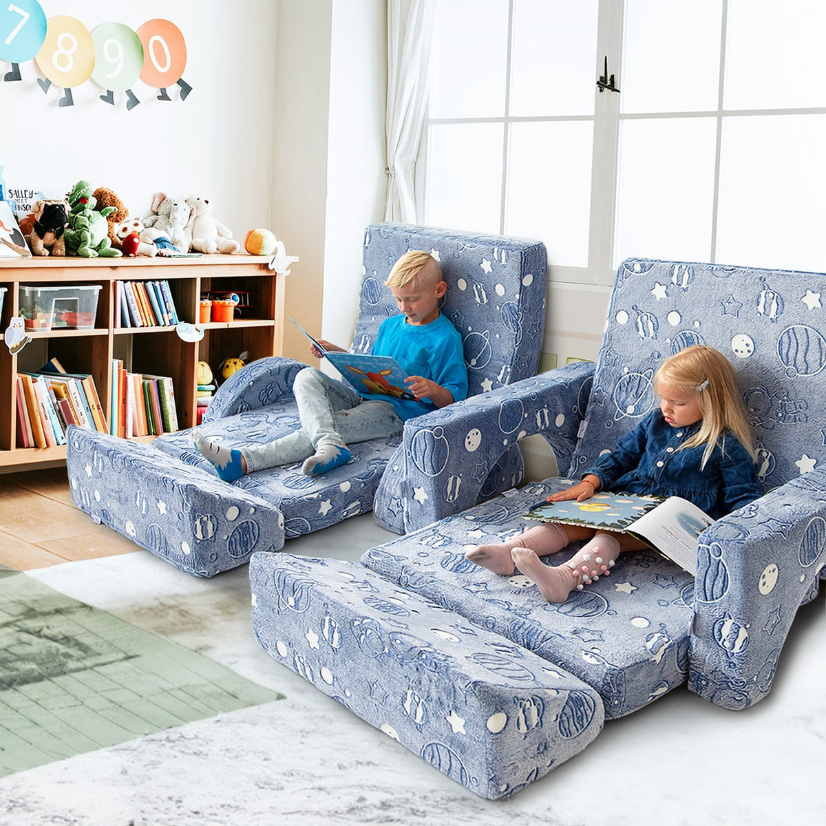 Canapé de jeu pour enfants - Ensemble de 10 pièces pour la zone de sommeil et de jeu - KomfortKissen.de