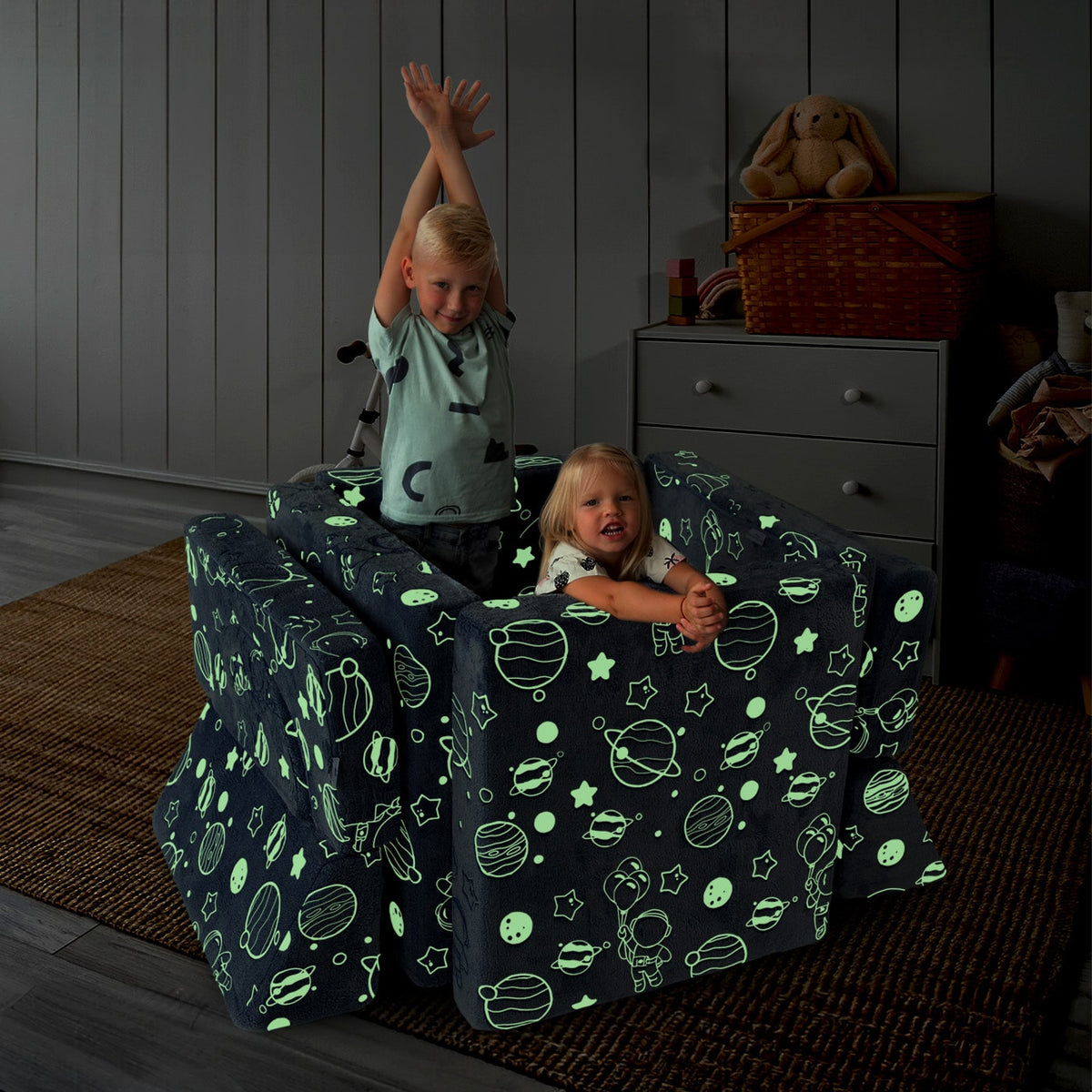 Canapé de jeu pour enfants - Ensemble de 10 pièces pour la zone de sommeil et de jeu - KomfortKissen.de