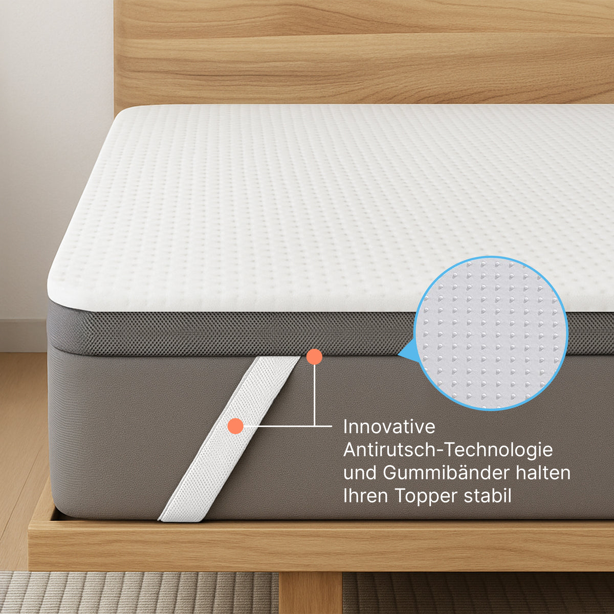 Surmatelas 2-en-1 - Surmatelas Duo avec mousse à mémoire de forme en gel