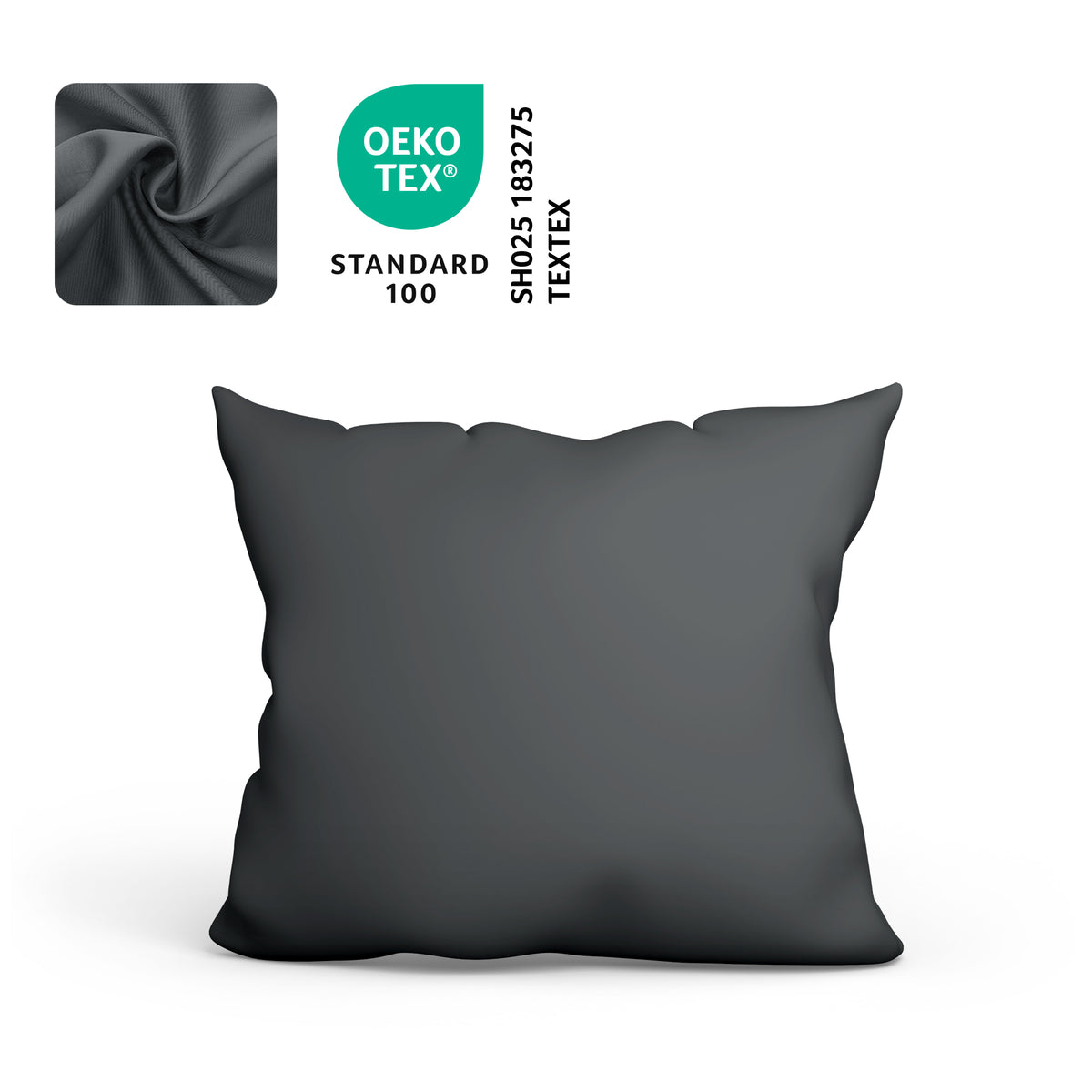 Taie d'oreiller en coton – 70x50 & 80x80 cm – certifiée OEKO-TEX