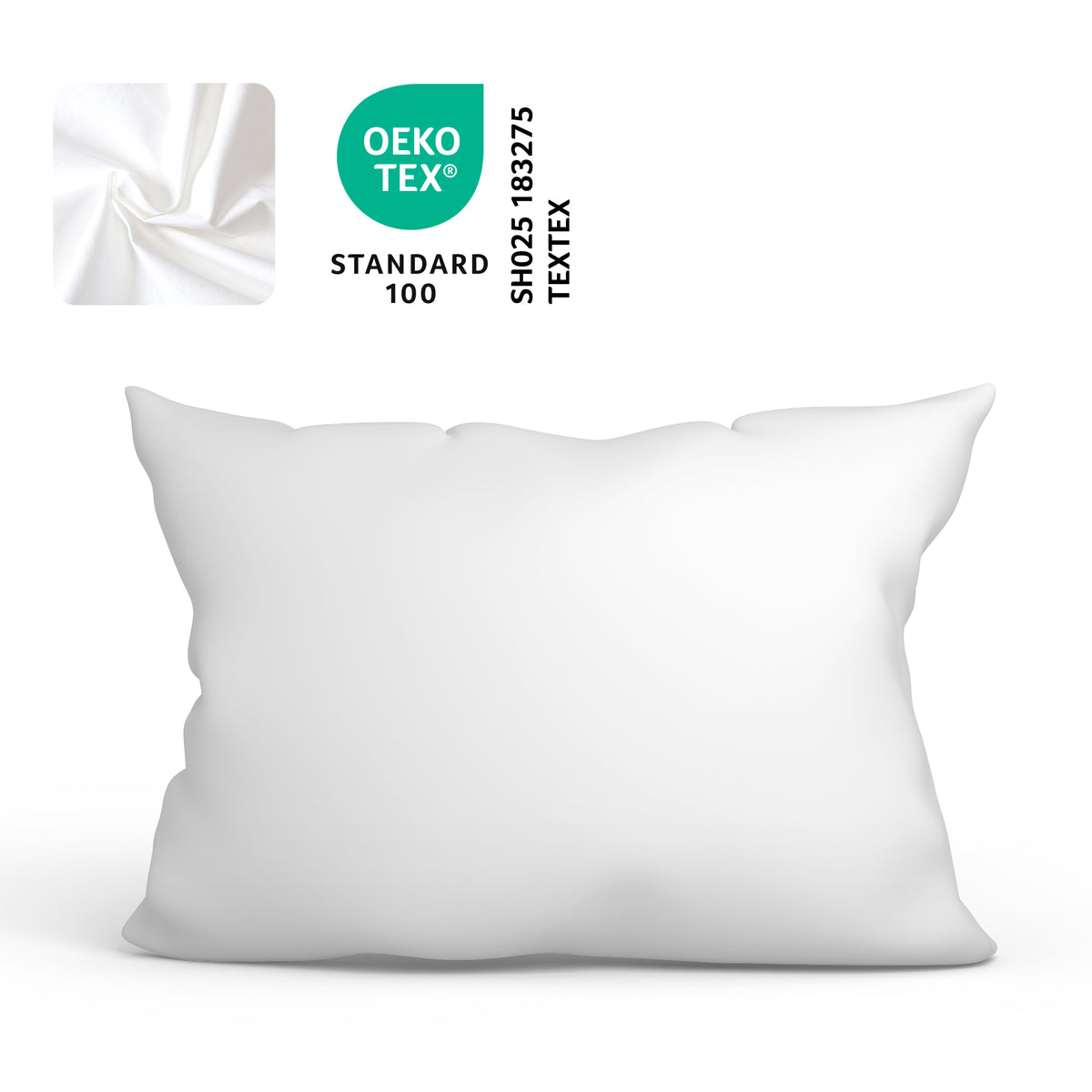 Taie d'oreiller en coton – 70x50 & 80x80 cm – certifiée OEKO-TEX
