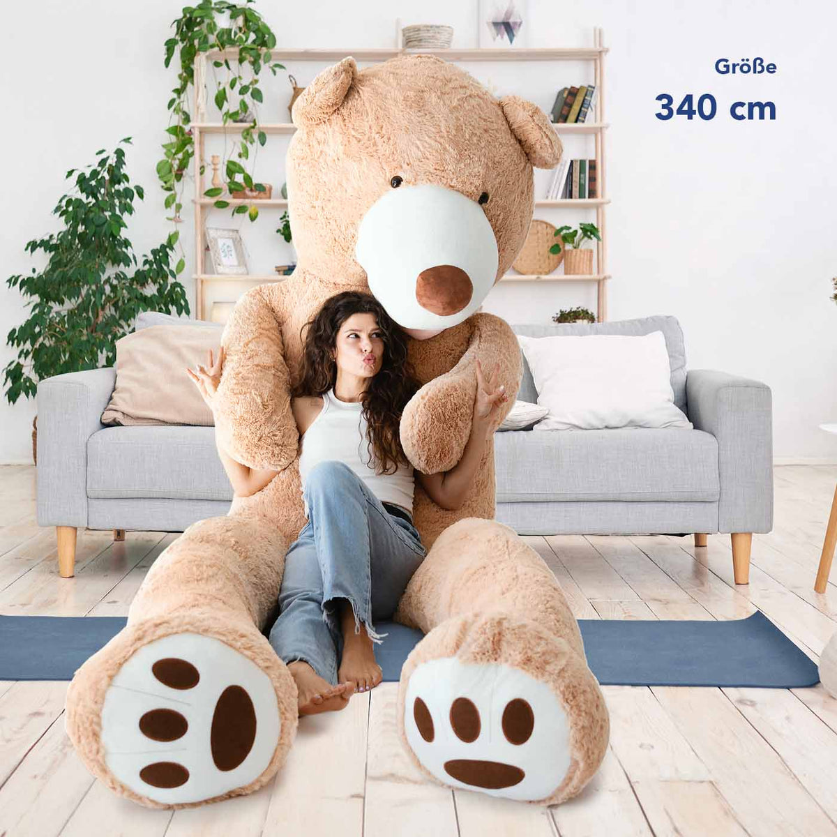 Ours en peluche géant - Enorme peluche douce et câline - KomfortKissen.de