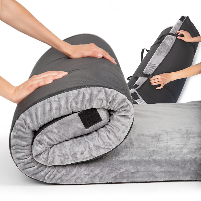 Matelas portable en mousse à mémoire de forme – housse imperméable et sac de voyage