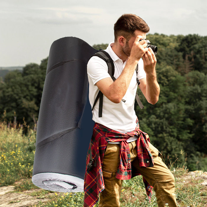 Matelas portable en mousse à mémoire de forme – housse imperméable et sac de voyage