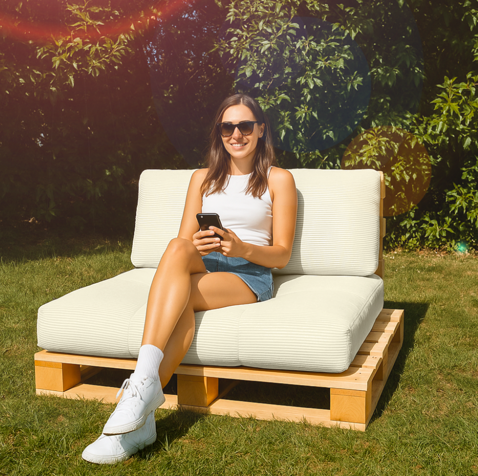 Coussin de palette en velours côtelé – coussin d'assise